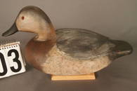 Canvasback Drake Duck Decoy, By Ottie Werts, Lake St.