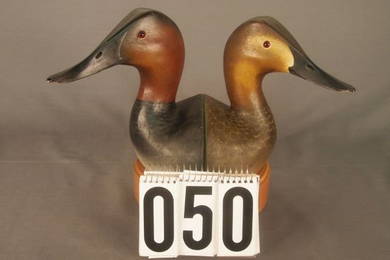 Pair Of Canvasback Bookends By Ward Bros, Crisfield MD,