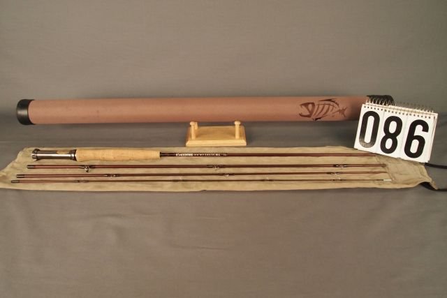 G. Loomis Four Piece Glass Fly Rod, 8' 6" #3 "Eastfork": G. Loomis Four Piece Glass Fly Rod, 8' 6" #3 "Eastfork" . Near Perfect Condition. Cloth Case w/ Travel Tube.