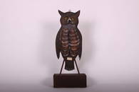 Rare Handcarved and Painted Folk Art Owl by Jim