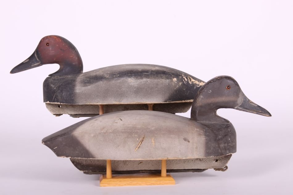 Pair of Hen & Drake Canvasback Duck Decoys by Herters (1 of 10)