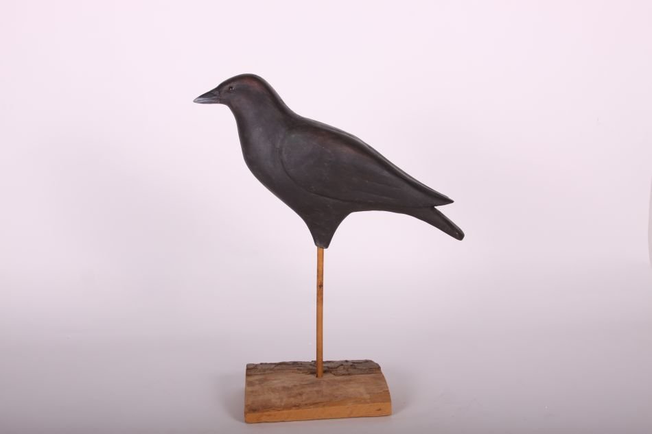 Crow Decoy by Dr. Lou Petrucco of Grosse Ile, MI, Solid (1 of 5)