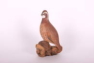 Handcarved and Painted Quail by Dr. Lou Petrucco of