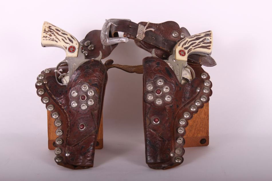 Pr of Hubley, Die Cast, Marshal Cap Guns, White and (1 of 6)