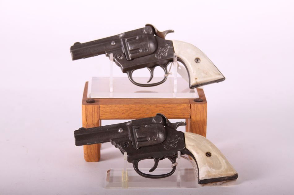 Pr. Of Kenton Cast Iron Cap Guns, "Gene Autry" w /White (1 of 2)