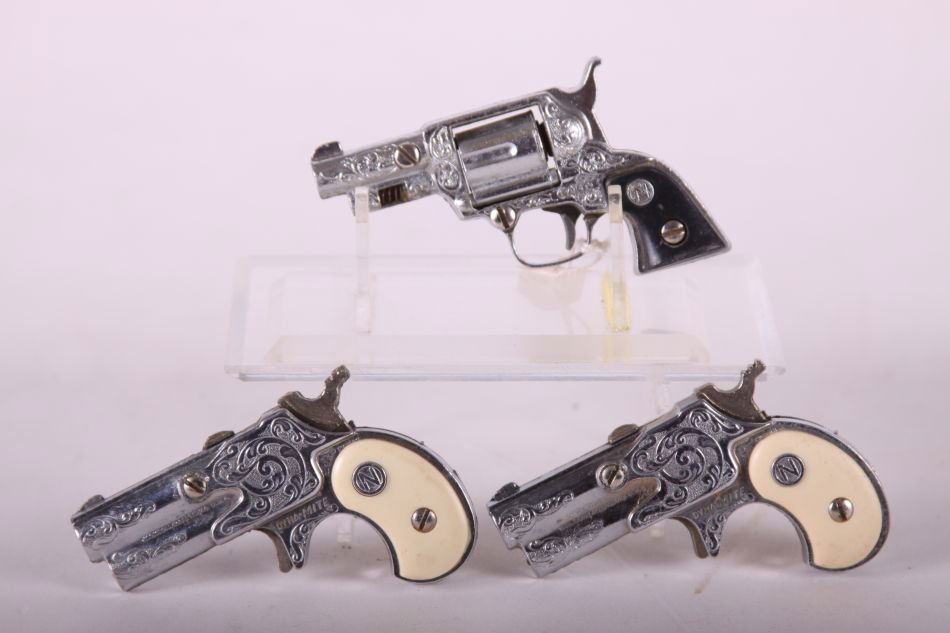 Lot of Three Nichols Cap Guns, Two Dyna-Mite w/ White (1 of 2)