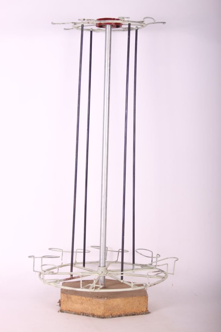 Daisy Metal Rotating Gun Rack, 8 Gun Slots, 31" high,: Daisy Metal Rotating Gun Rack, 8 Gun Slots, 31" high, 12" wide, Cement Base