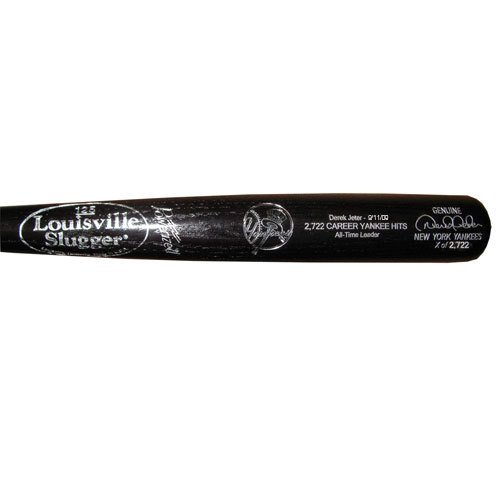 Derek Jeter All Time Yankees Hit Leader Engraved Game M: Derek Jeter All Time Yankees Hit Leader Engraved Game Model Bat uns (LE/ 2,722)