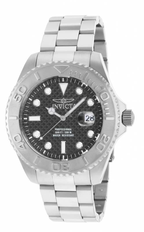 Invicta Men's 15173 Pro Diver Quartz 3 Hand Black Dial : Plunge into any horizon using the steadfast guidance of the Invicta Pro Diver. Stylishly classic, internal workings are forged with variations of bold movements. Built with confident prowess, the fort