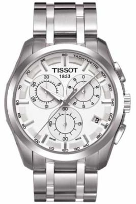 Tissot T-Trend Couturier Men's Watch: Tissot T-Trend Couturier Men's Watch Brushed with polished stainless steel case - 41mm case dimension - Black dial - Brushed with polished stainless steel bracelet - Battery Powered Quartz movement -