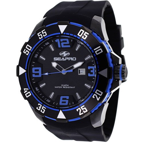 Stainless steel case, Silicone Strap, Black dial, Quart: stainless steel case, silicone strap, black dial, quartz movement, scratch resistant mineral, water resistant up to 10 atm - 100 meters - 330 feet