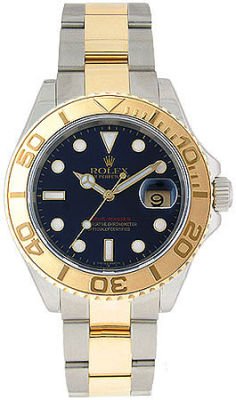 Rolex Yacht Master Men's Watch: Rolex Yacht Master Men's Watch Stainless steel case - 40mm case dimension - Blue dot dial - 18kt yellow gold and stainless steel bracelet - Automatic Self Winding movement - 100% Authentic Usually shi