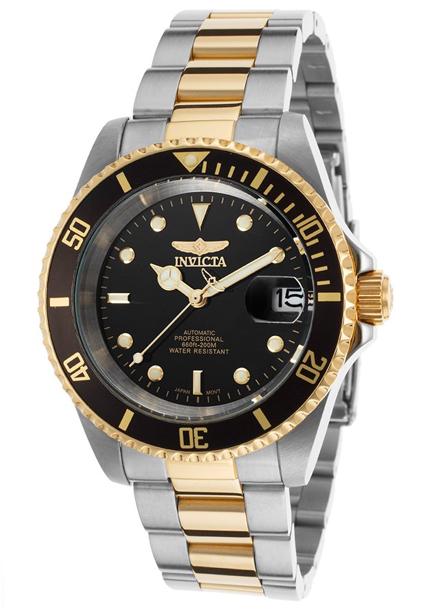 Invicta Men's 8927OB Pro Diver Automatic 3 Hand Black : Plunge into any horizon using the steadfast guidance of the Invicta Pro Diver. Stylishly classic, internal workings are forged with variations of bold movements. Built with confident prowess, the fort