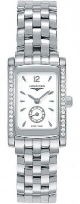 Longines DolceVita Women's Watch: Longines DolceVita Women's Watch Stainless steel case - 19.8mm x 24.5mm case dimension - White with seconds sub at 6 dial - Polished stainless steel bracelet - Battery Powered Quartz movement - 100% A