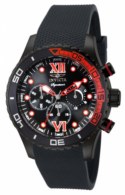 Invicta Men's 7507 Signature Quartz Chronograph Black D: In keeping with shifting trends and styles, popular demands and ever growing expectations, Invicta's Signature collection manifests every wish, hope and dream in ever growing variety, superior quality