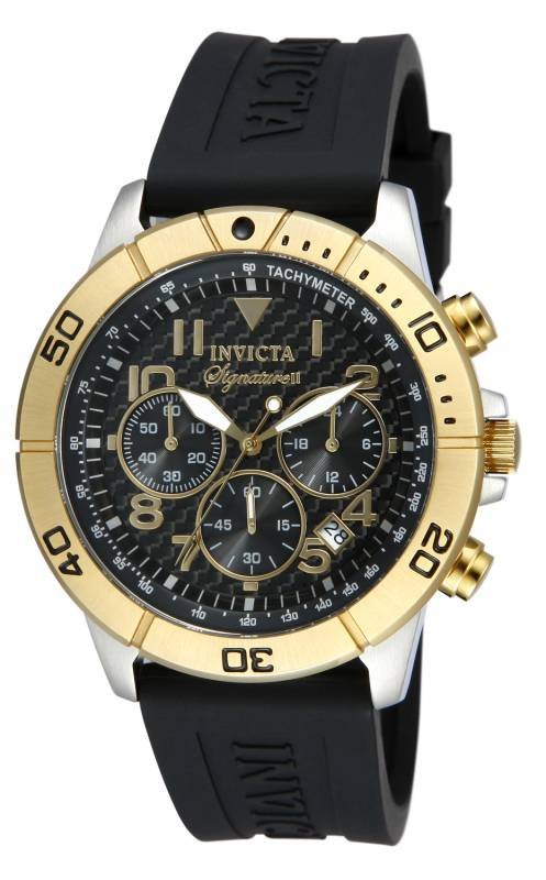 Invicta Men's 7347 Signature Quartz Chronograph Black D: In keeping with shifting trends and styles, popular demands and ever growing expectations, Invicta's Signature collection manifests every wish, hope and dream in ever growing variety, superior quality