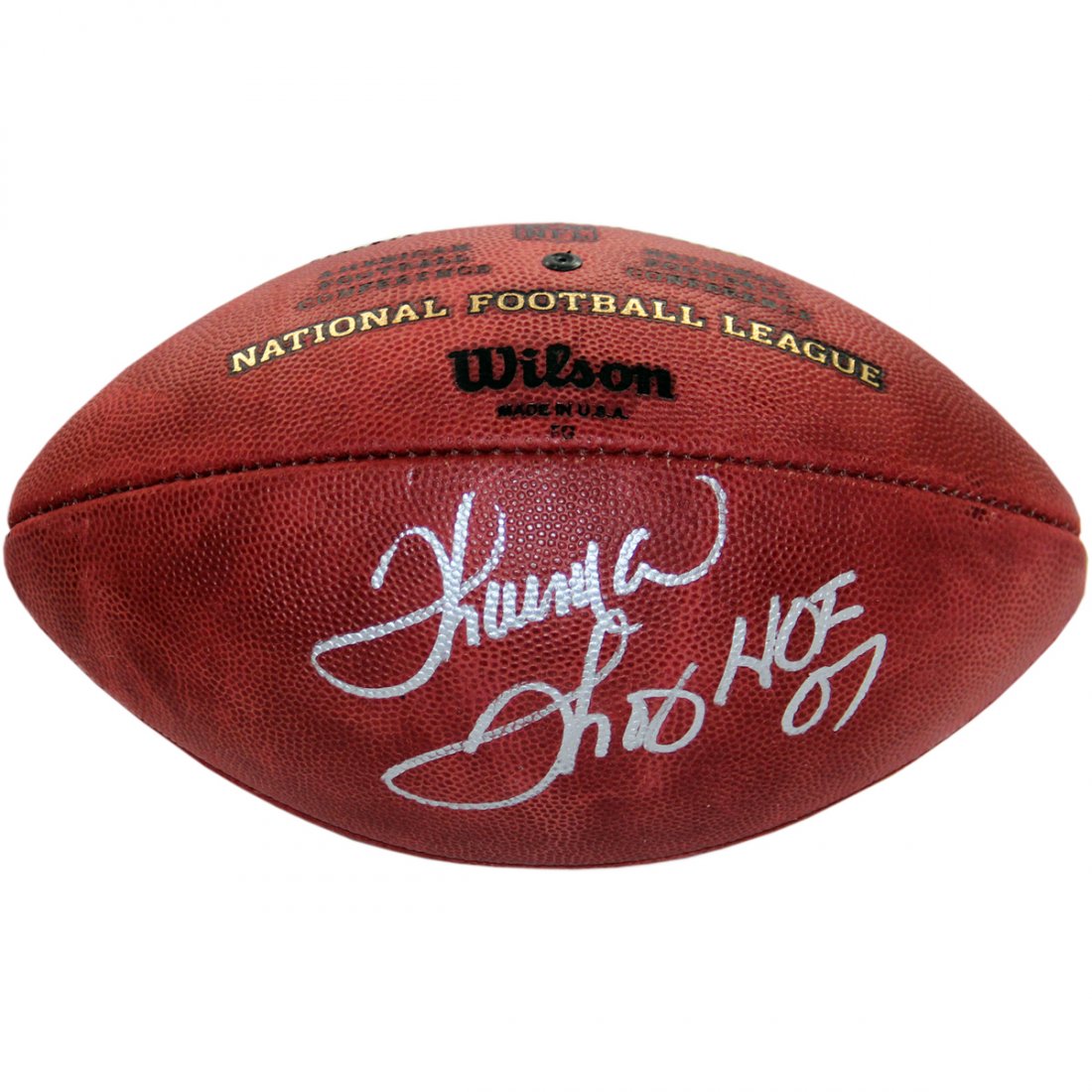 Thurman Thomas Signed NFL Duke Football w/ "HOF 07" Ins: Thurman Thomas Signed NFL Duke Football w/ "HOF 07" Insc