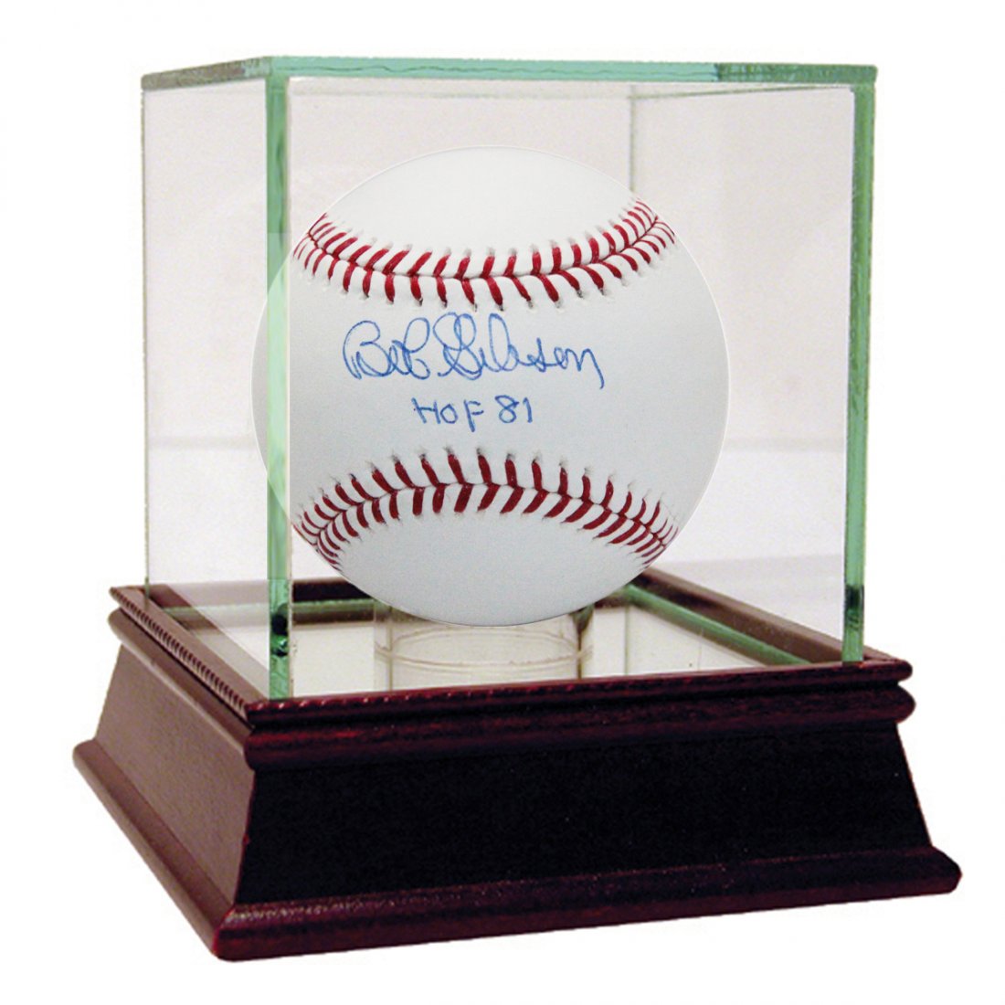 Bob Gibson Signed MLB Baseball w/ HOF Insc: Bob Gibson Signed MLB Baseball w/ HOF Insc