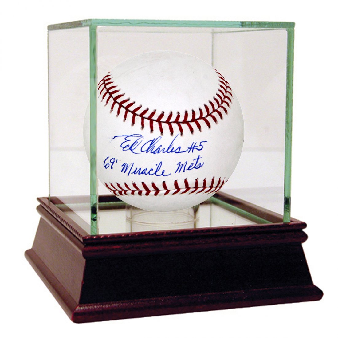 Ed Charles Signed MLB Baseball w/ "69 Miracle Mets" Ins: Ed Charles Signed MLB Baseball w/ "69 Miracle Mets" Insc
