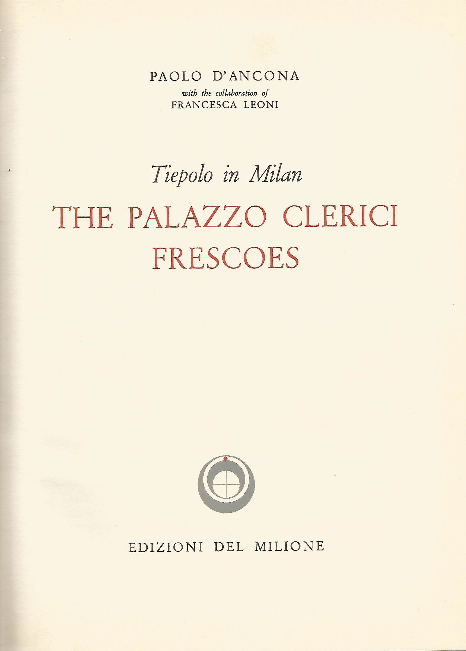 Gli Affreschi di Palazzo Clerici Tiepolo a Milano, 1956 (1 of 1)