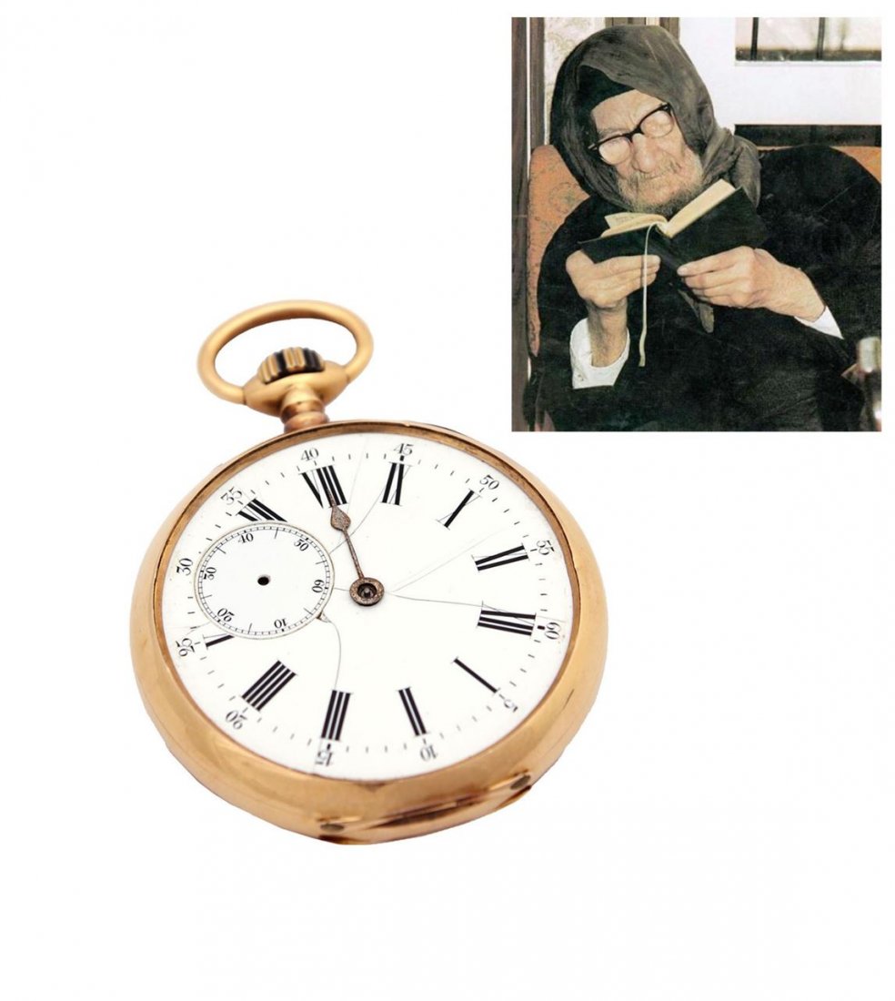 Rare and historic item!Pocket watch made from gold of: Gold pocket watch used by the Baba Sali (1889-1984), who was the son of Rabbi Massoud, rabbi of Tafilalt (Morocco), son of the Admor Rabbi Yaakov Abuhatzira. He was a brilliant gaon in the revealed an