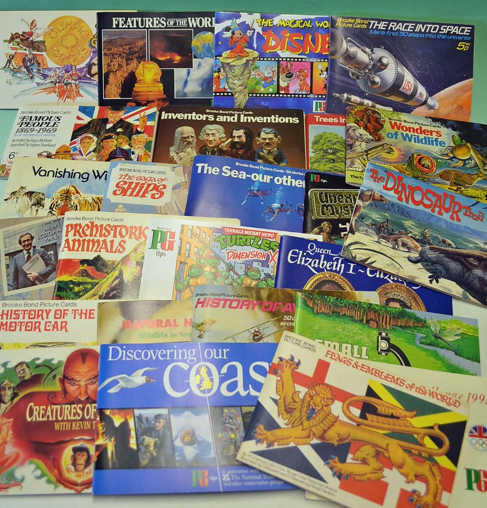Collection of 1960 Onwards Brooke Bond Pictur: Collection of 1960 Onwards Brooke Bond Picture Card Booklets featuring a variety of booklets such as Adventurers and Explorers, A Journey Downstream, British Costume, Creatures of Legend, Discovering 