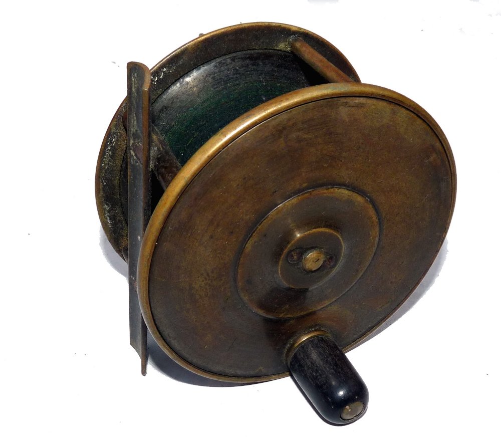 REEL: Scottish style 4" all brass salmon fly (1 of 1)