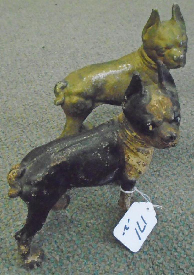 2 Bulldog Doorstops: 2 Bulldog Doorstops vintage