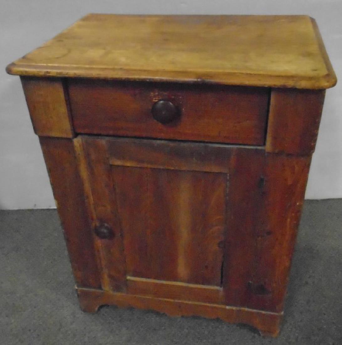 1 Door,1 Drawer Pine Cabinet (1 of 1)