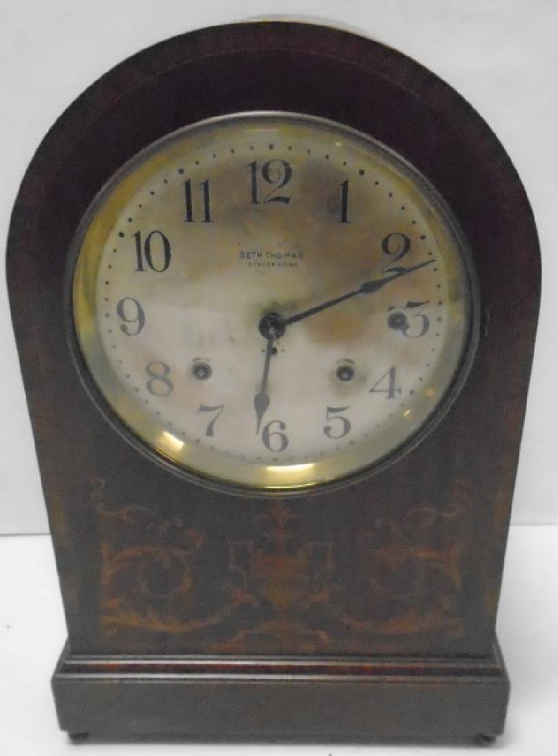 Large Inlaid Seth Thomas Sonora Chime Clock