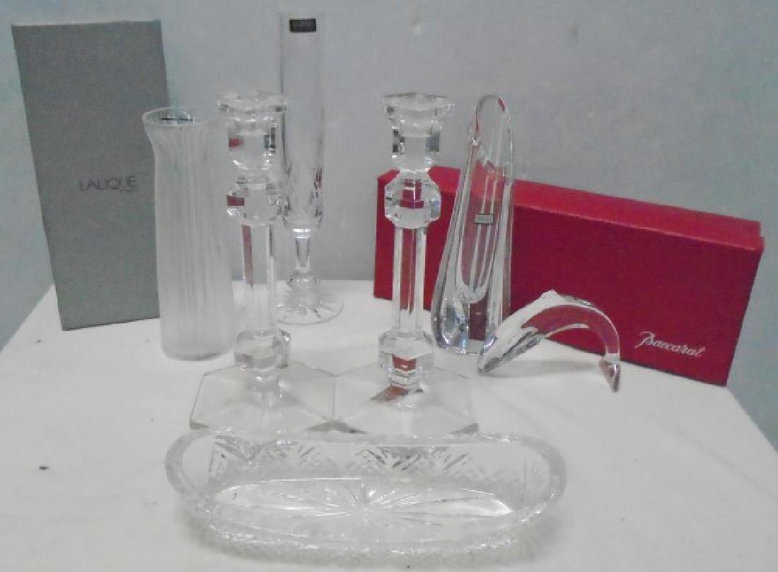 7 Pc Crystal Lot..Lalique, Baccarat & More!!!: 7 Pc Crystal Lot..Lalique, Baccarat & More!!!