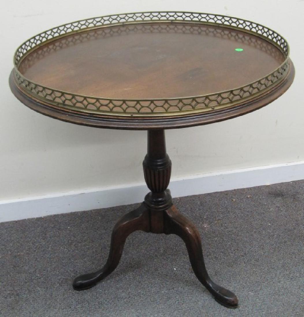 Table w Brass Gallery: Table w Brass Gallery