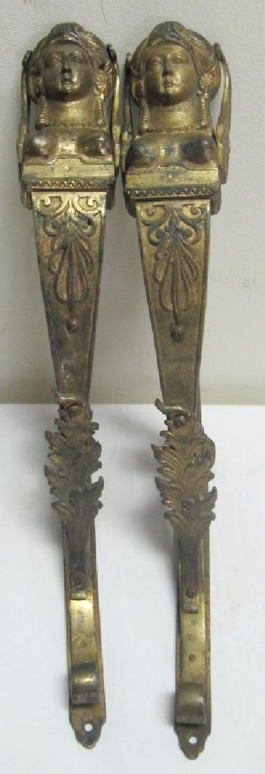 Pr. Brass Shelf Brackets: Pr. Brass Shelf Brackets