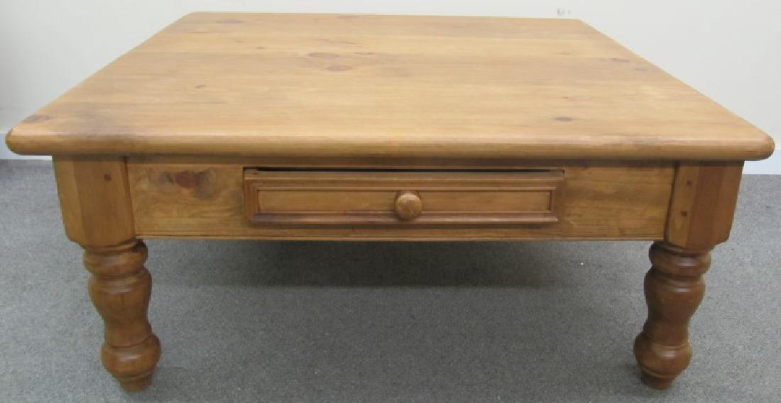 48" Square Country Pine Coffee Table: 48" Square Country Pine Coffee Table