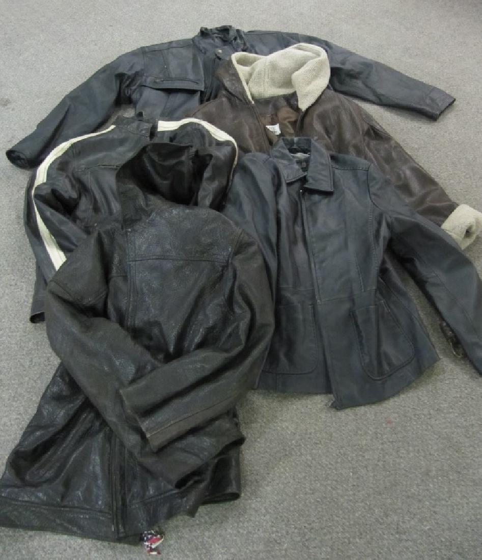 Lot of Leather Jackets & Boots: Lot of Leather Jackets & Boots