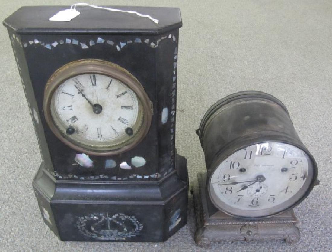 Seth Thomas Mantel Clock, Iron MOP Inlaid Clock: Seth Thomas Mantel Clock, Iron MOP Inlaid Clock