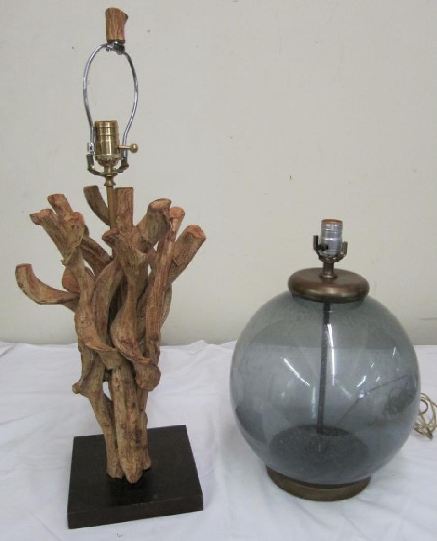 root lamp, 70s seeded glass lamp: root lamp, 70s seeded glass lamp