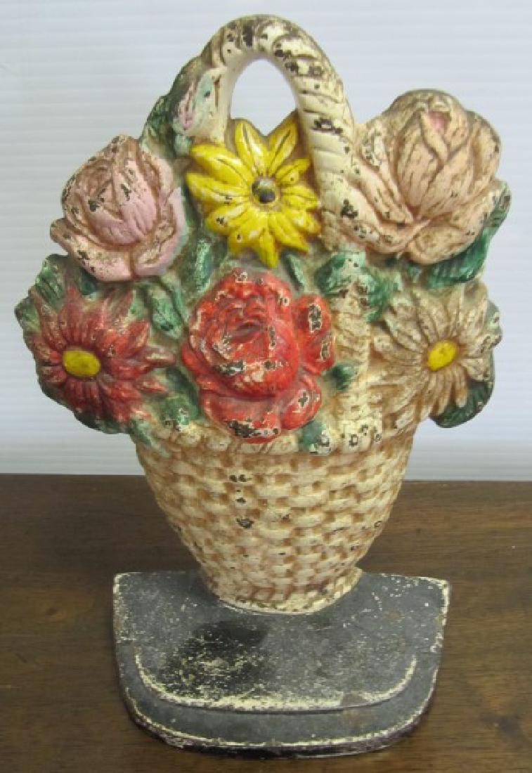 Basket of Flowers Door Stop: Basket of Flowers Door Stop