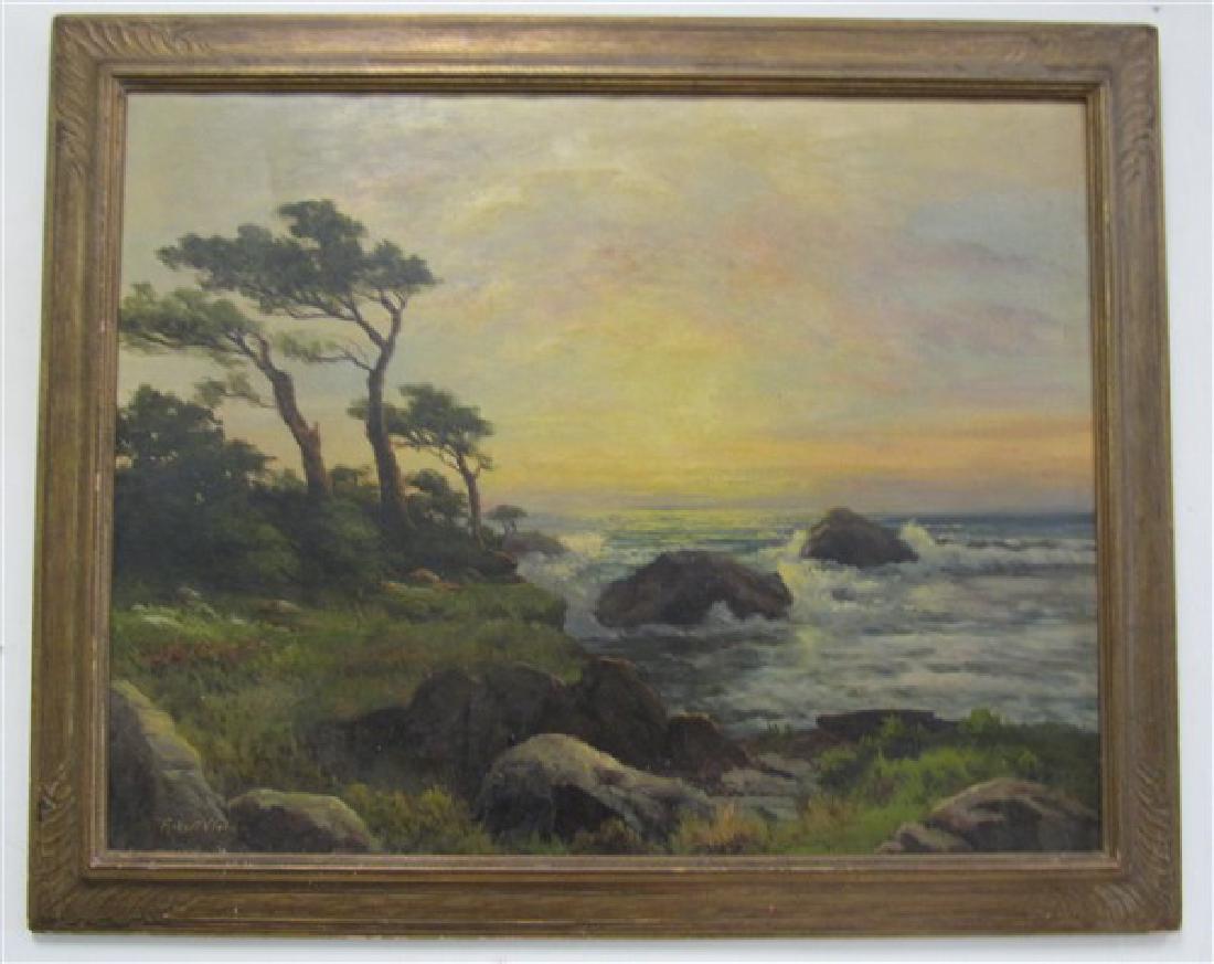 O/C Sea Scape Signed Robert Wood: O/C Sea Scape Signed Robert Wood