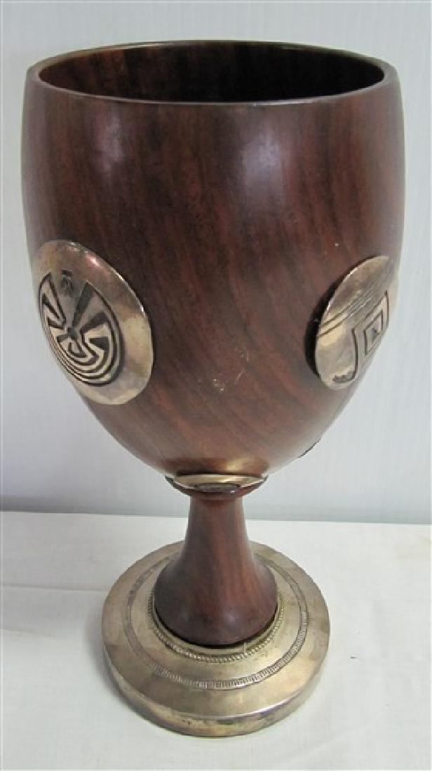 Rosewood Silver Mounted Chalice: Rosewood Silver Mounted Chalice