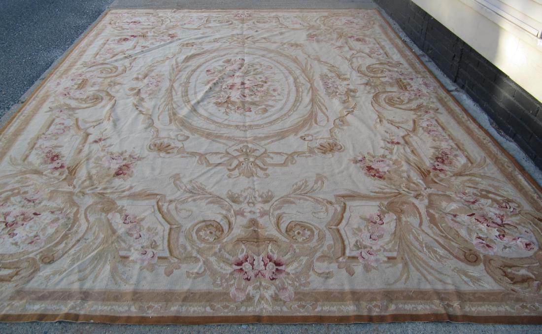 9'3" x 12' 7" Aubusson Needlepoint: 9'3" x 12' 7" Aubusson Needlepoint