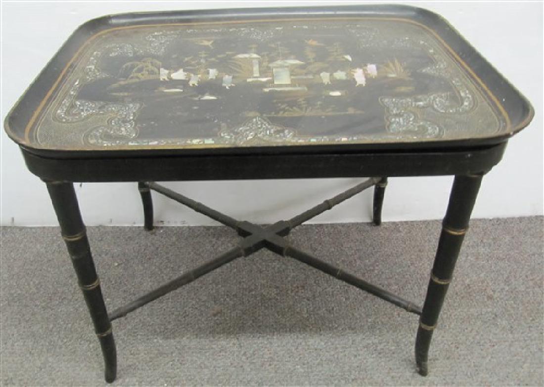 MOP Inlaid Tray Table: MOP Inlaid Tray Table