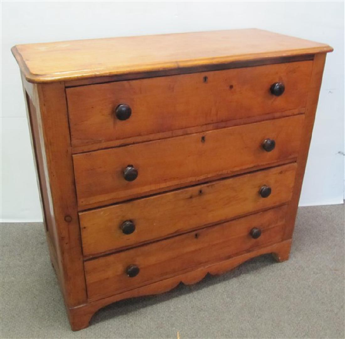 Country 4 Drawer Pine Chest (1 of 1)