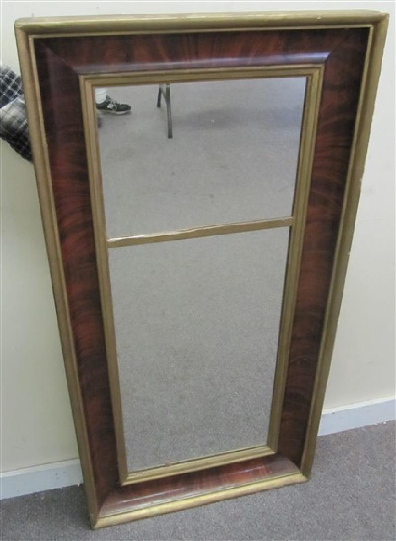 19th Cent Gild and Mahogany Ogee Mirror 24 1/2 x 49 (1 of 1)