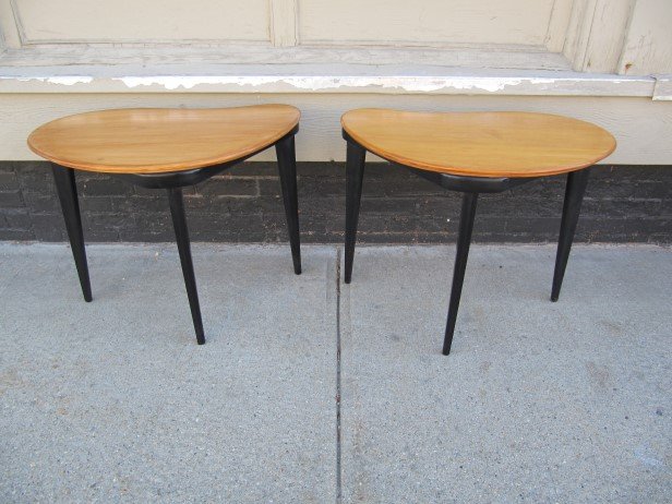 Pr of Hollywood Regency Kidney Shape Tables (1 of 1)