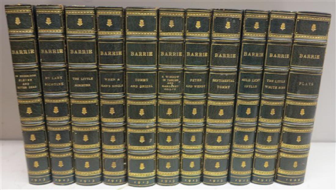 11 Volumes J M Barrie, London 1913: 11 Volumes J M Barrie, London 1913 Kirriemuir Edition,Sangorski and Sutcliffe Binders, sold by Dutton, NY