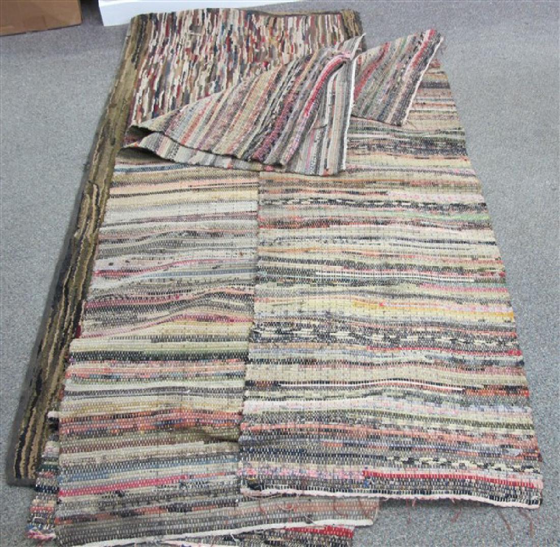 Lot of Rag Rugs: Lot of Rag Rugs