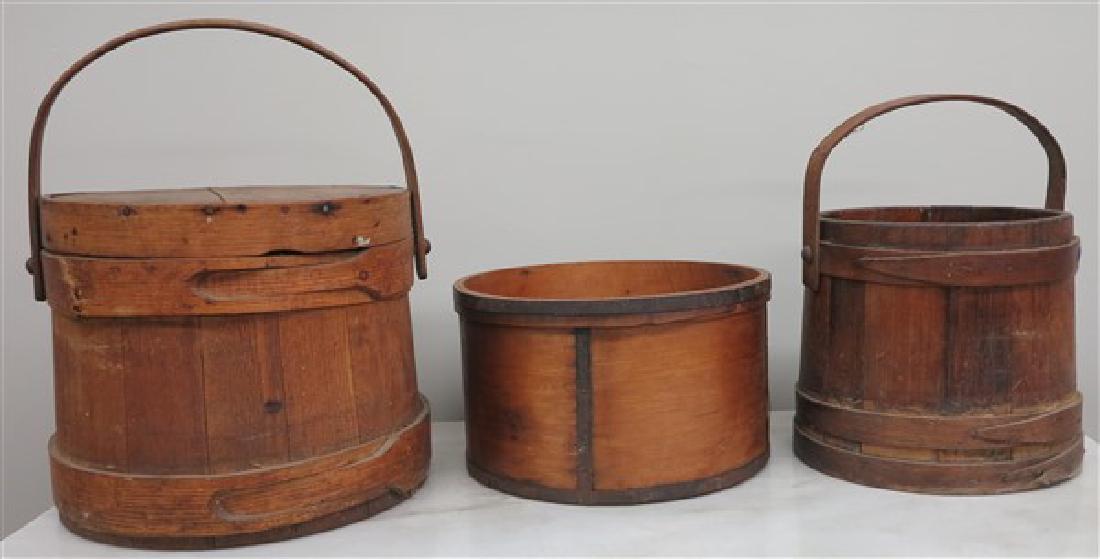 3 Pc. Lot Firkins / Pantry Box: 3 Pc. Lot Firkins / Pantry Box