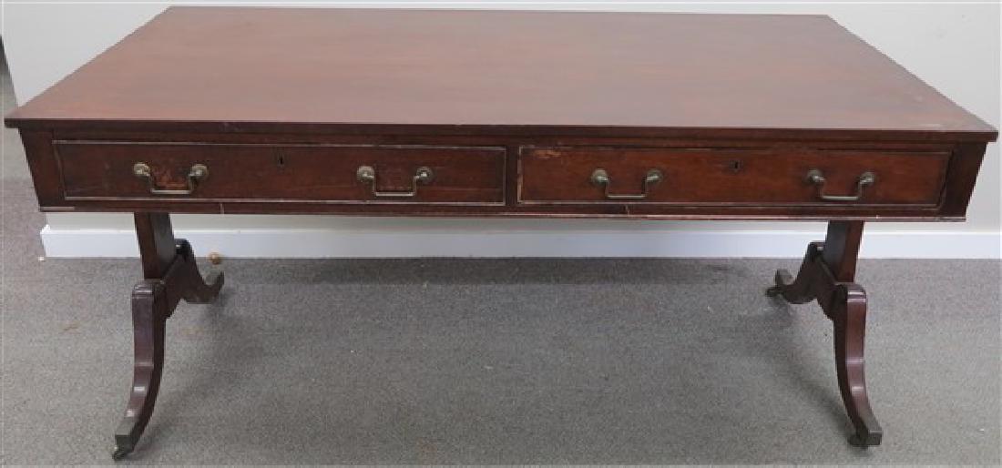 19th Cent Mahogany Partners Desk: 19th Cent Mahogany Partners Desk