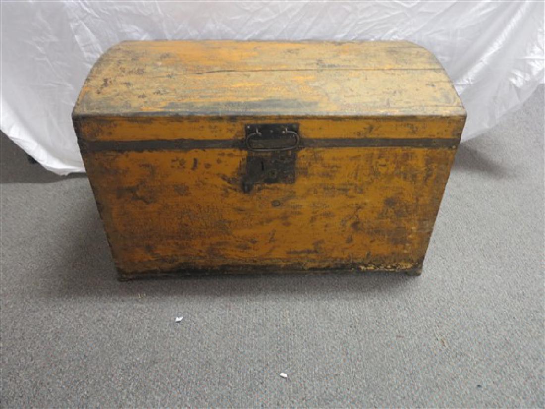 Dome Top Country Box in Mustard Paint: Dome Top Country Box in Mustard Paint